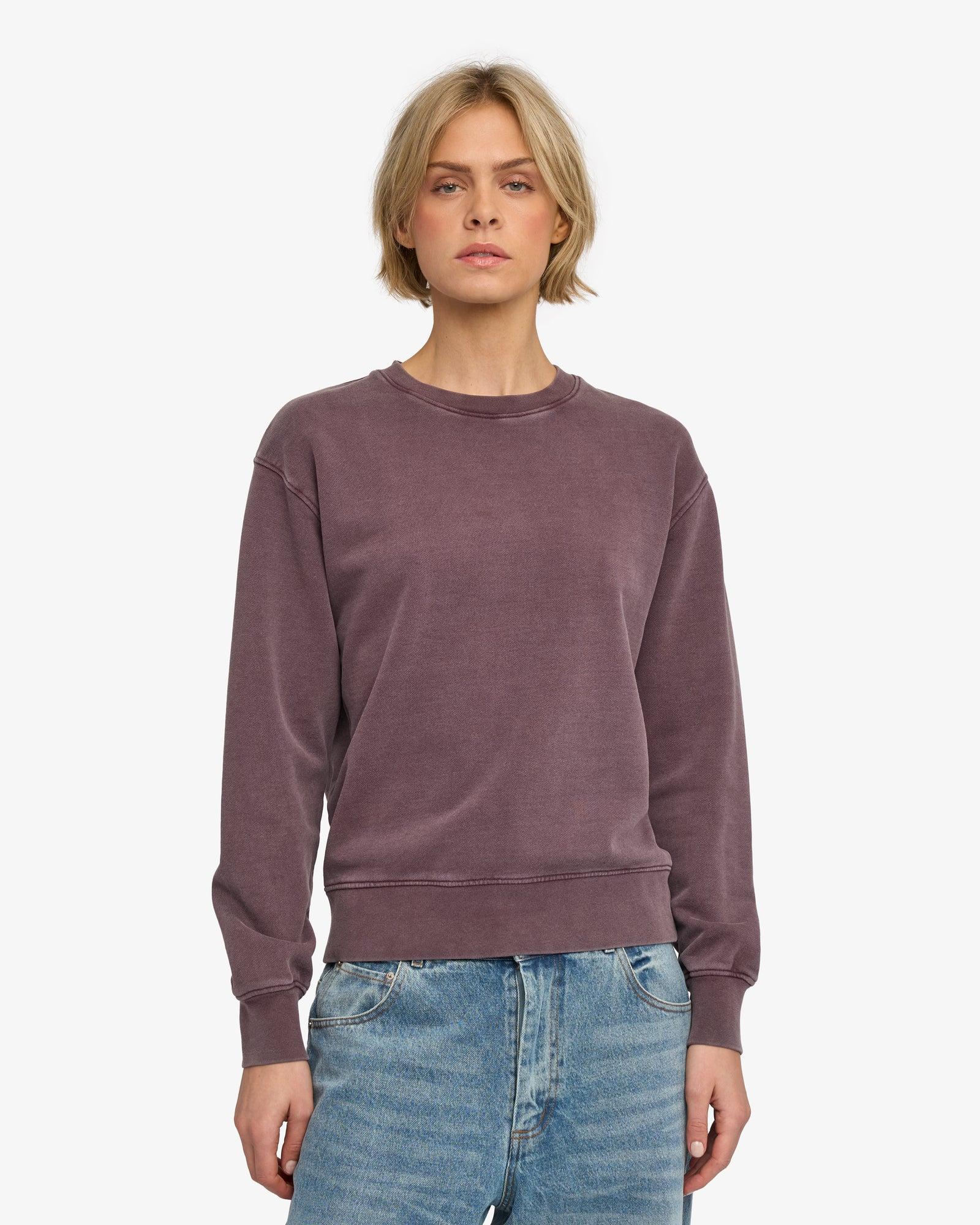 Colorful Standard Women Organic Classic Crew Sweatshirt Faded Grape Damen